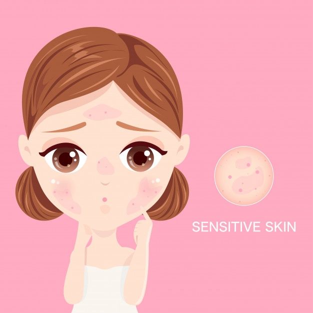 Premium Vector Sensitive skin face